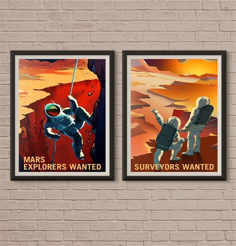 Mars Poster, Set of mars, Space Poster, Mars Print, Planet Poster ...