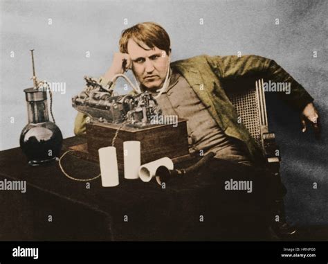 Thomas edison telegraph operator hi-res stock photography and images - Alamy