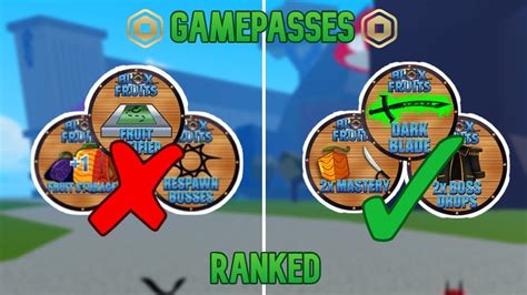 *RANKING GAMEPASSES* In Blox Fruits From Worst To Best! - YouTube