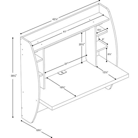 Prepac Brown Desk with Shelves EEHW-0200-1 | Prepac floating desk, Floating desk, White floating ...