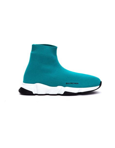 Kids Balenciaga Speed Trainer Sneakers - Green | Garmentory