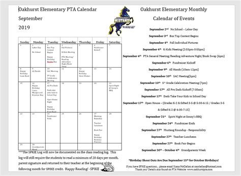 Oakhurst Elementary School Calendar 2024 - Schoolcalendars.net