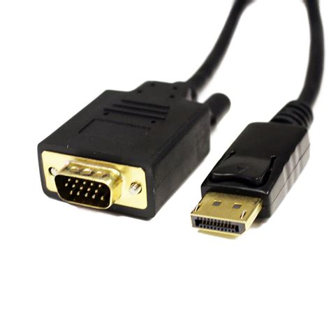 Tera Grand DisplayPort to VGA Cable (3', Black) DP-VGA-03 B&H