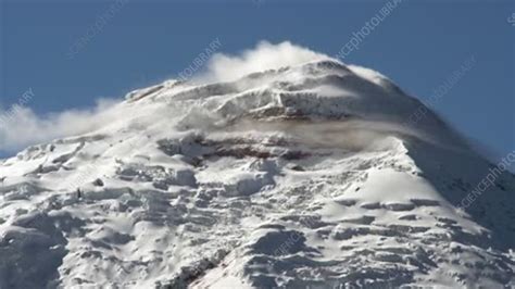 Cotopaxi Volcano covered in snow - Stock Video Clip - K006/9372 - Science Photo Library