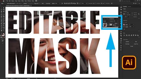 How to Create Editable Text Mask in Adobe Illustrator | Tutorial - YouTube