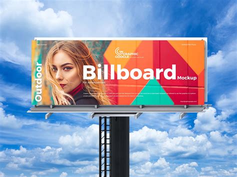 Free Sky Outdoor Billboard Mockup (PSD)