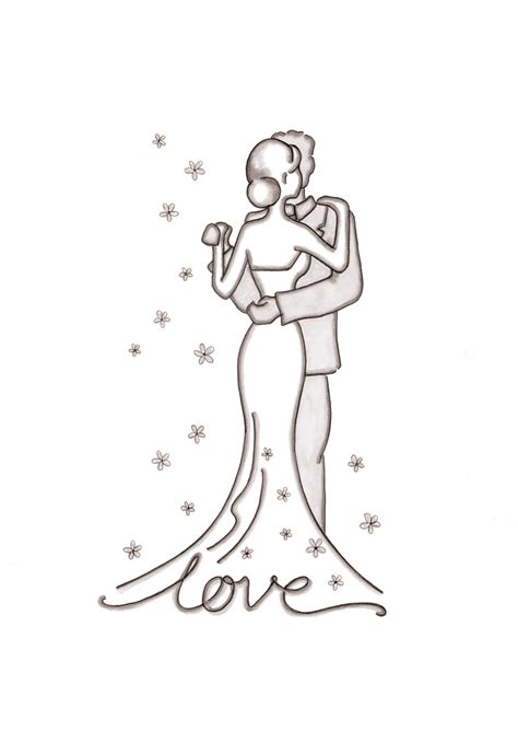 Wedding Wedding Embroidery Wedding Cards, Wedding Couples - Wedding Couple Drawing ...