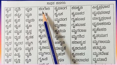 Learn Simple Kannada words - YouTube