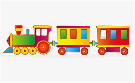 Vector Cartoon Little Toy Train, Cartoon Clipart, Train Clipart, Hand ...