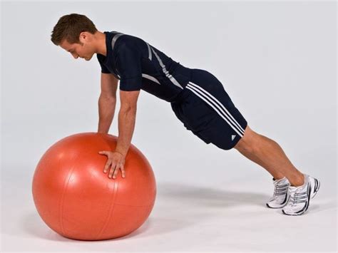 Push-Up - Stability Ball | Shoulder stability exercises, Exercise, Stability ball