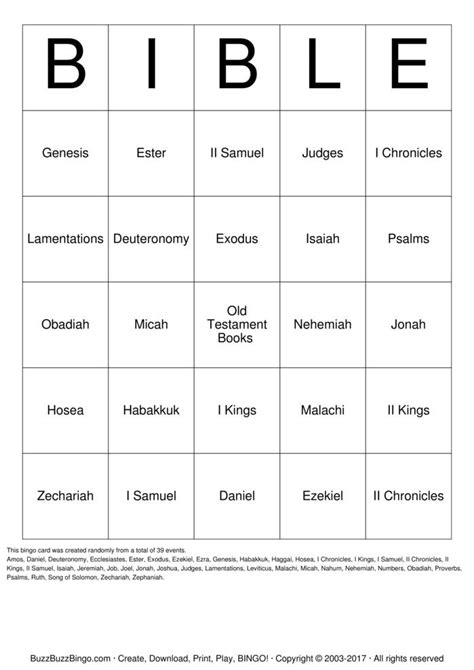 Bible Bingo Printable Pdf