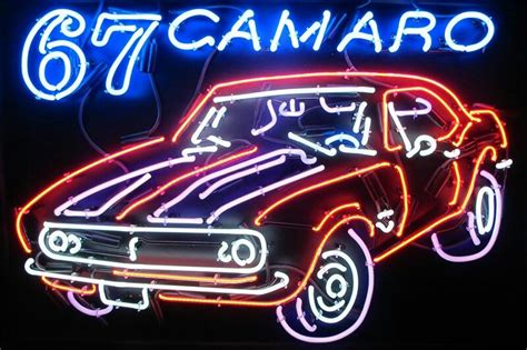 67 Camaro neon sign | Neon signs, Neon sign art, Neon