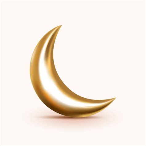 3D gold crescent moon islamic background decotarion element 3242351 ...