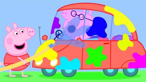 Wash the Car with Peppa Pig | Family Kids Cartoon - YouTube