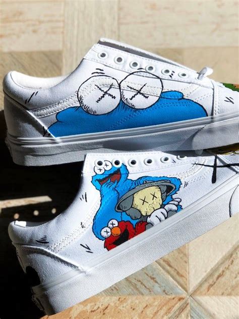 KAWS x Sesame Street Customs | Custom vans shoes, Custom nike shoes ...