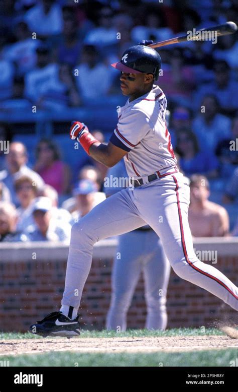 Atlanta Braves Fred McGriff (51) during a game from his 1996 season ...