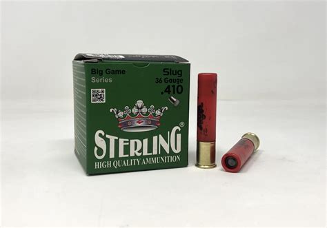 Sterling 410 Bore Ammunition STRLG36G410GOLD 2-1/2" Gold Slug 1/4oz ...