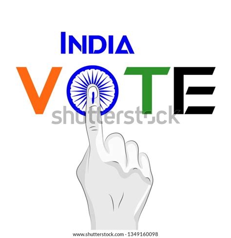 India Vote Hand Symbol Stock Vector (Royalty Free) 1349160098