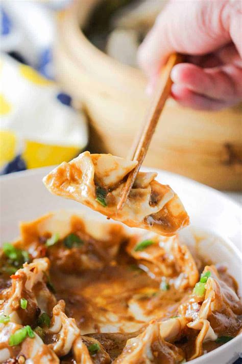 Pork Dumplings with Spicy Peanut Sauce | How To Feed A Loon