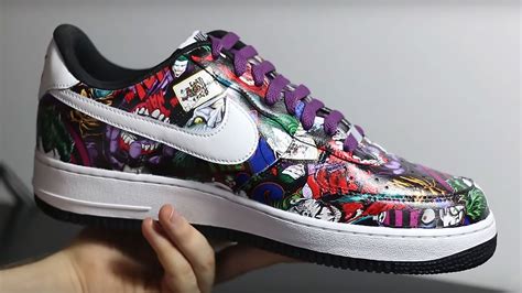 Check Out This Super Dope Hydro Dipped Nike Air Force 1 Shoes With Joker Design