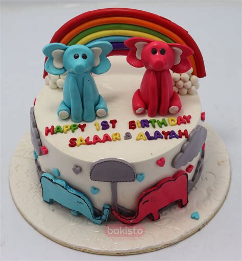 Customized Elephant Birthday Cake By Bakisto The Cake Company