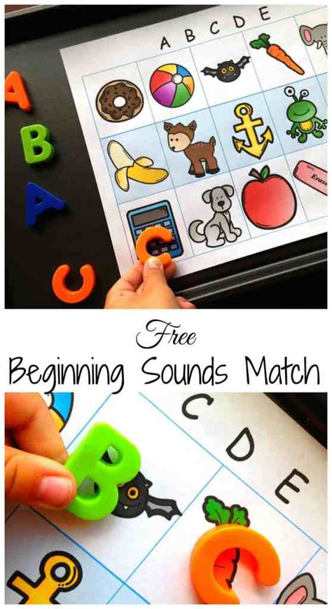 Easy and Free Beginning Letter Sound Match