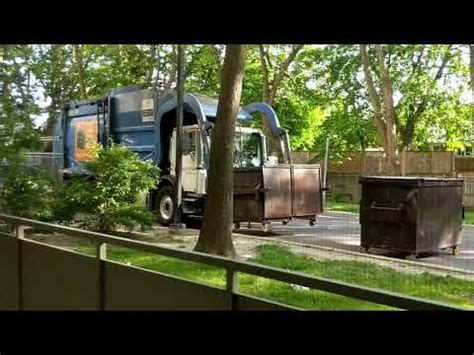 Region of Peel Garbage Truck Emptying Overflowing Garbage Bins - YouTube