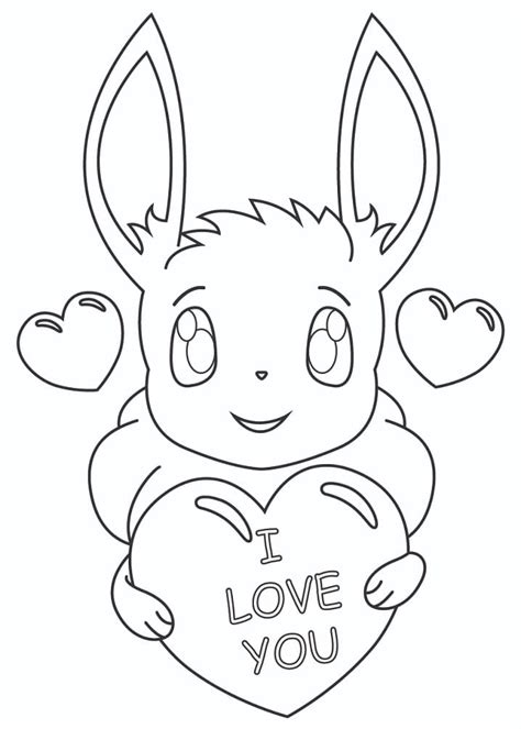 Eevee and Pikachu Coloring Page - Free Printable Coloring Pages for Kids