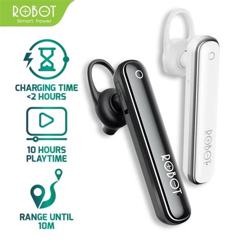 Hands free Earphone ROBOT Talk10 Headset Bluetooth - Garansi Resmi 1 ...