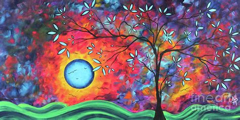 Abstract Tree Art Original Painting Rainbow Colors Beautiful Artwork ...