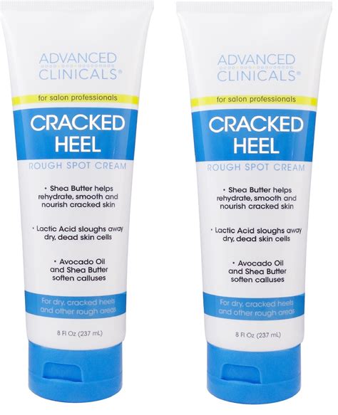 Advanced Clinicals Cracked Heel Foot Cream. Rough Spot and Callus Cream ...