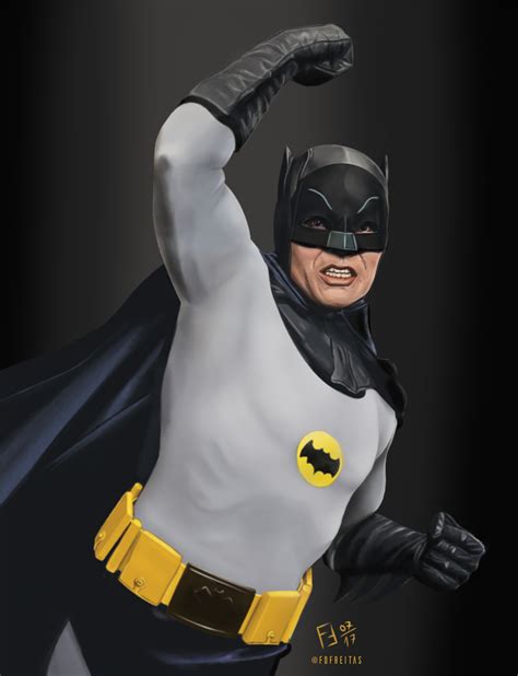 BATMAN NOTES - Adam West as Batman by Felipe Freitas