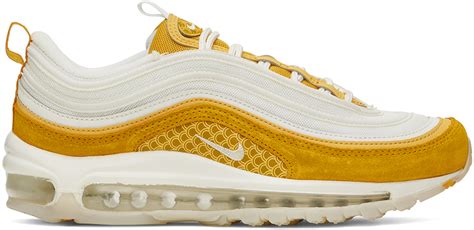 White & Yellow Air Max 97 Premium Sneakers by Nike on Sale