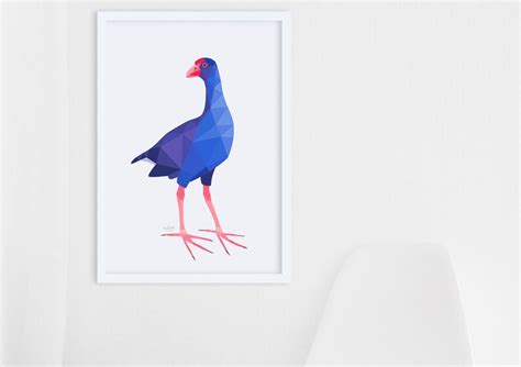 Pukeko art Pukeko print Pukeko illustration New Zealand | Etsy