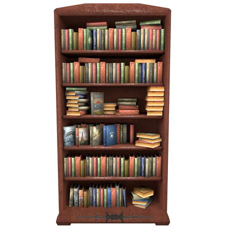 bookcase books obj