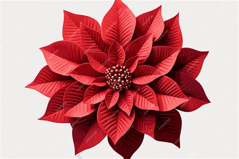 Premium Vector | Poinsettia vector on white background