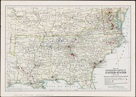 Map of southeastern portion of United States showing the location of ...