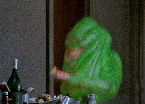 On set, Dan Aykroyd referred to Slimer as the ghost of John Belushi. | Slimer, Ghostbusters ...