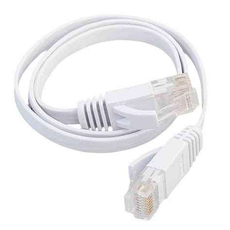 0.5m CAT6 Ultra-thin Flat Ethernet Network LAN Cable, Patch Lead RJ45 ...