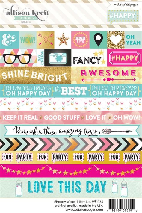 Happy Word 4x6 sticker - #Happy - Shop Paper Collections - Scrapbooking ...