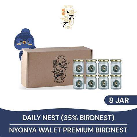 PREMIUM BIRD NEST SARANG BURUNG WALET ASLI 100% NYONYA WALET - BOX 8 - DAILY NEST (35% BIRDNEST ...