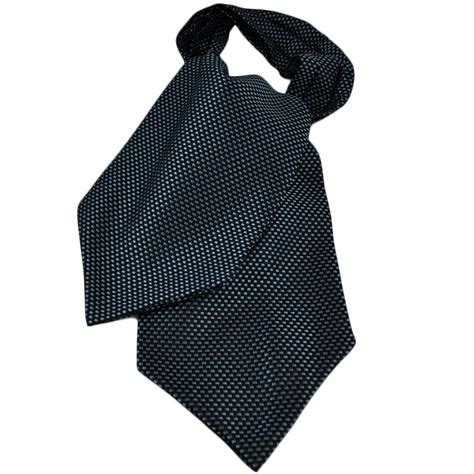 Blue & Black Weave Patterned Casual Day Cravat from Ties Planet UK