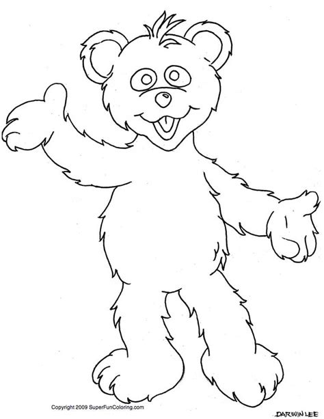 Cartoon Bear Coloring Pages - Cartoon Coloring Pages