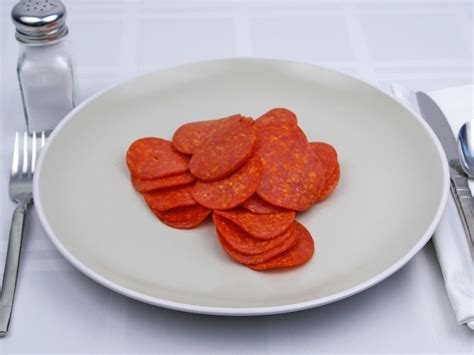 Calories in 35 slice(s) of Pepperoni - Sliced.