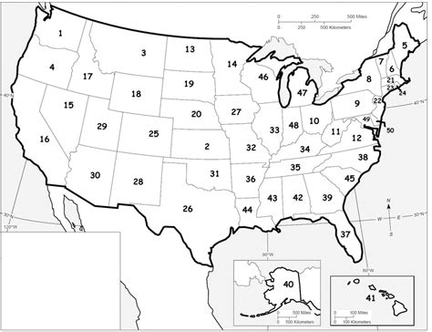50 States And Capitals Map Quiz Printable - Printable Maps