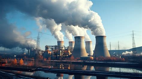 Thermal power station stock image. Image of electricity - 299264499