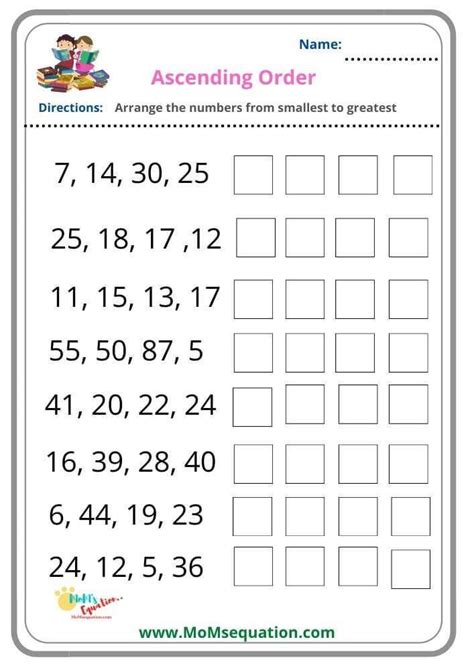 Ascending and Descending worksheets for kids | Math addition worksheets, Kids math worksheets ...