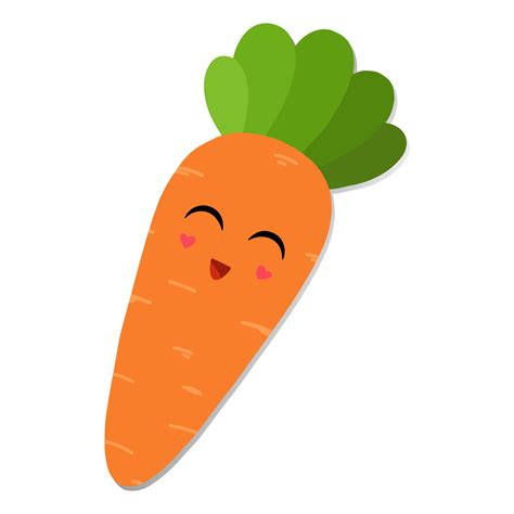 Cute cartoon carrot, vector, kawaii illustration 11958645 Vector Art at Vecteezy