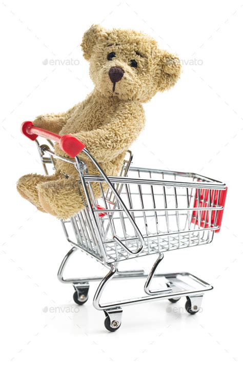 teddy bear with shopping cart Stock Photo by jirkaejc | PhotoDune