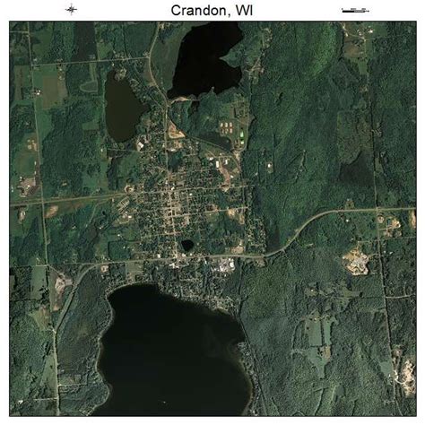 Aerial Photography Map of Crandon, WI Wisconsin